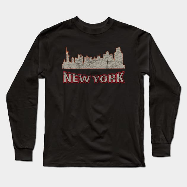 New York City, I love new york, newyork, ny Long Sleeve T-Shirt by UranusArts